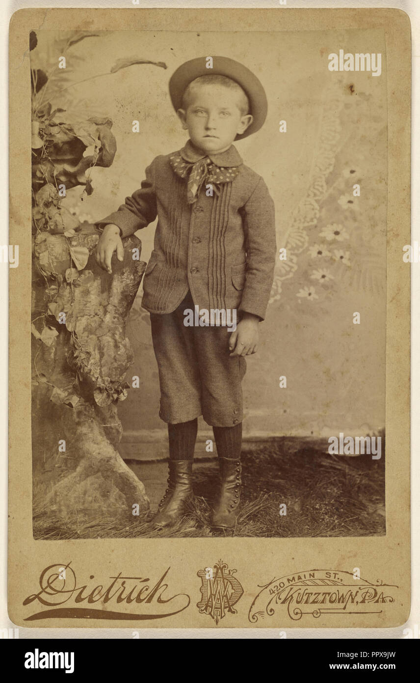 Freddie Henry Sechler. 6 Jahre alt; W.A. Dietrich, Amerikanische, aktive 1870s - 1880s, 1870s; Eiklar silber Drucken Stockfoto