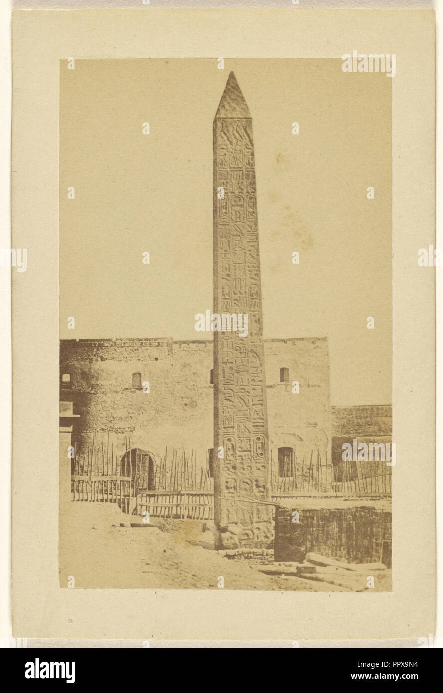 Obelisk de Celopatre; Wilhelm Hammerschmidt, Deutsch, Preußen geboren, gestorben 1869, über 1865; Eiklar silber Drucken Stockfoto