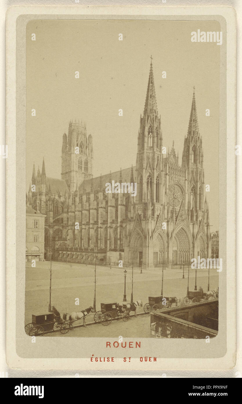 Rouen. Eglise St. Ouen; Le Comte, Französisch, aktive Rouen, Frankreich 1860, ca. 1870; Eiklar silber Drucken Stockfoto