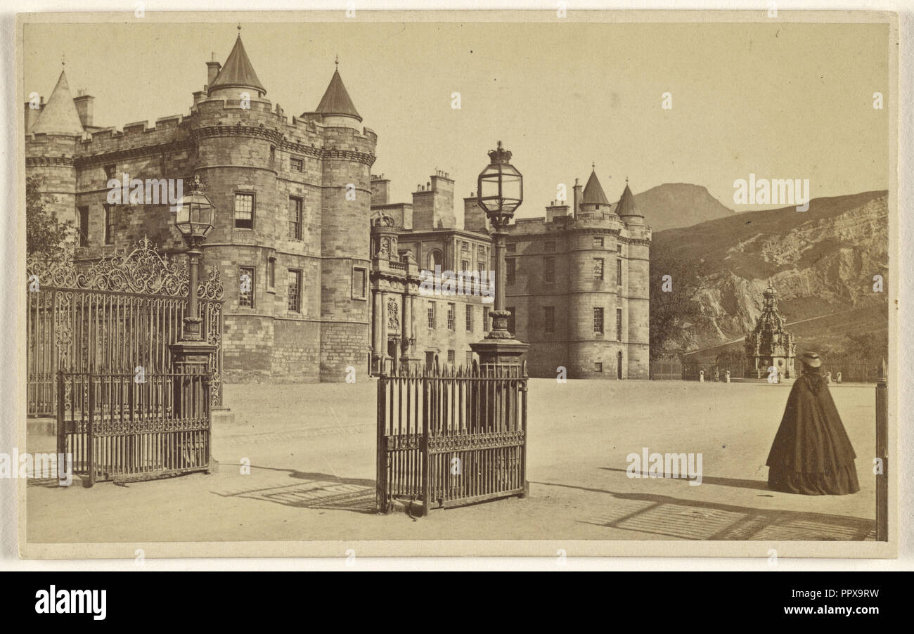 Holyrood Palace, Edinburgh, Schottland; Archibald Verbrennungen, Scottish, 1831 - 1880, über 1865; Eiklar silber Drucken Stockfoto