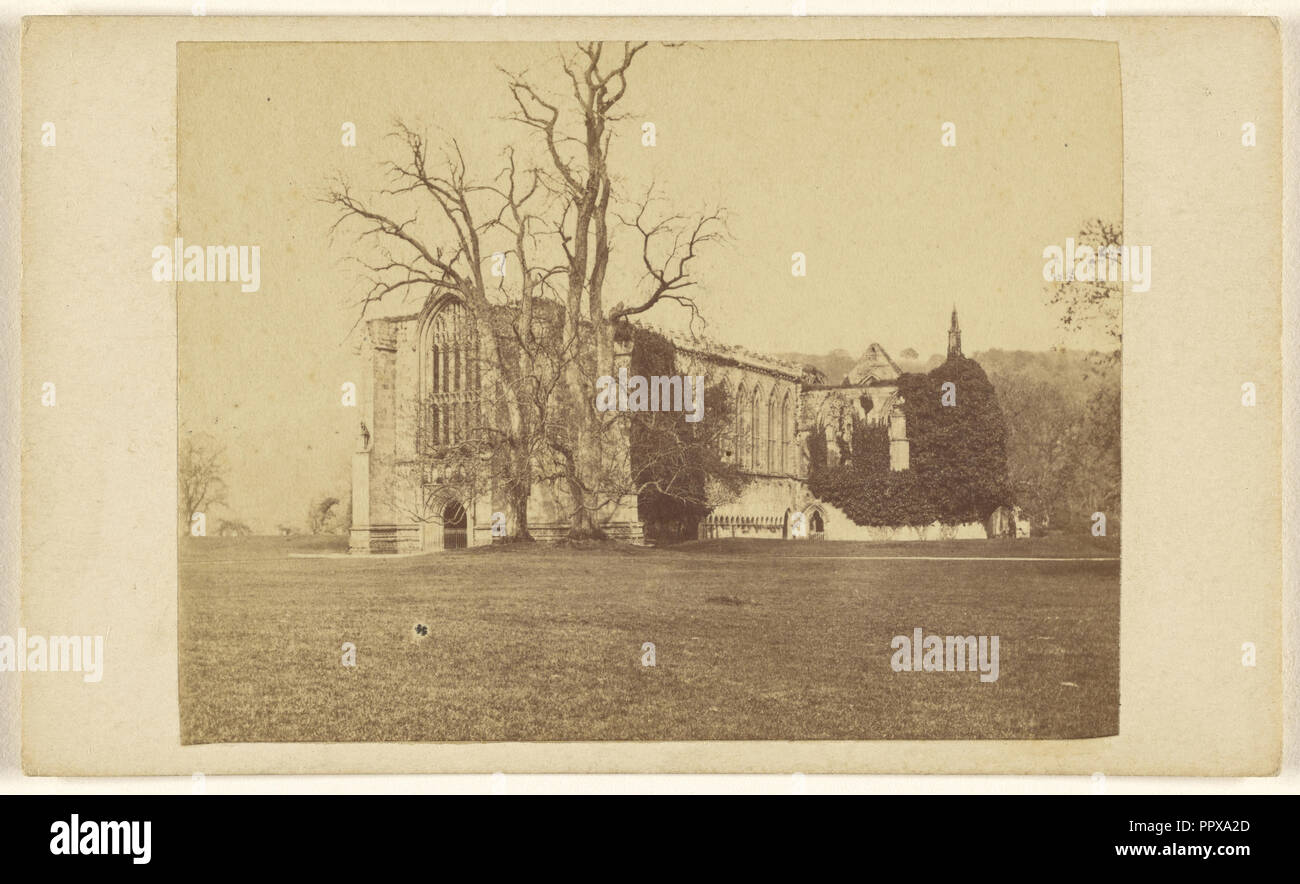 Bolton Abbey, Yorkshire in der Nähe von Skipton; Harvey, Reynolds & Fowler; ca. 1865; Eiklar silber Drucken Stockfoto