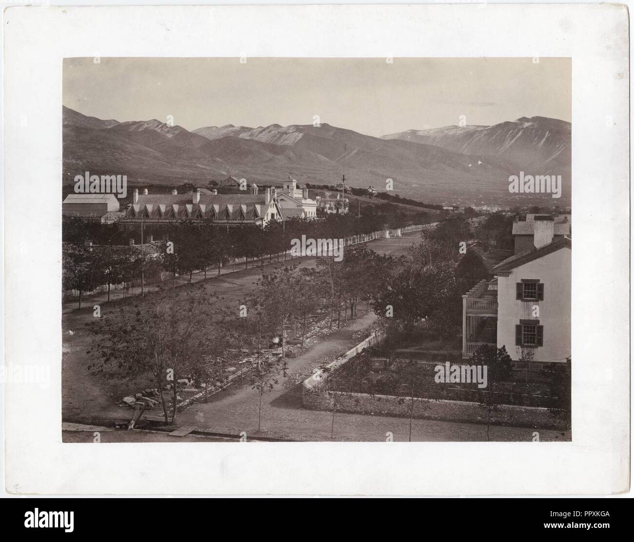 Die Brigham Young Residence von Andrew J Russell. Stockfoto