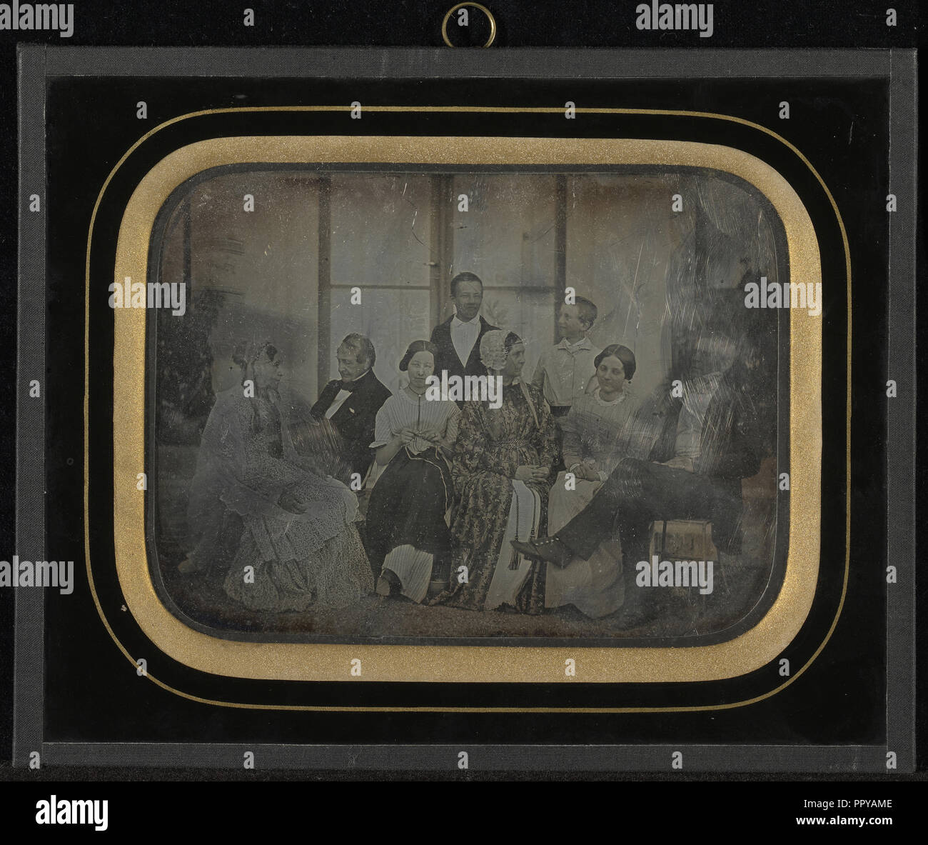 Portrait der Familie; Eynard-Lullin Jean-Gabriel Eynard, Schweiz, 1775 - 1863, Juli 1850; Daguerreotypie Stockfoto