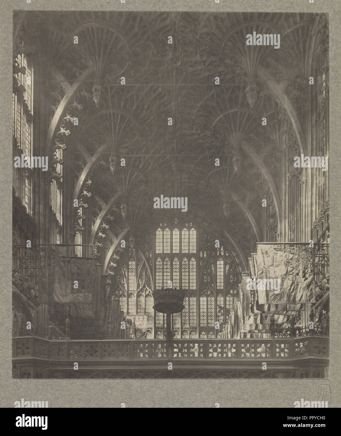 Kapelle von Henry VII: Dach der Ventilator Maßwerk Vaulting; Frederick H. Evans, Großbritannien, 1853 - 1943, 1911; Platin; Drucken 21,7 x 18,7 Stockfoto