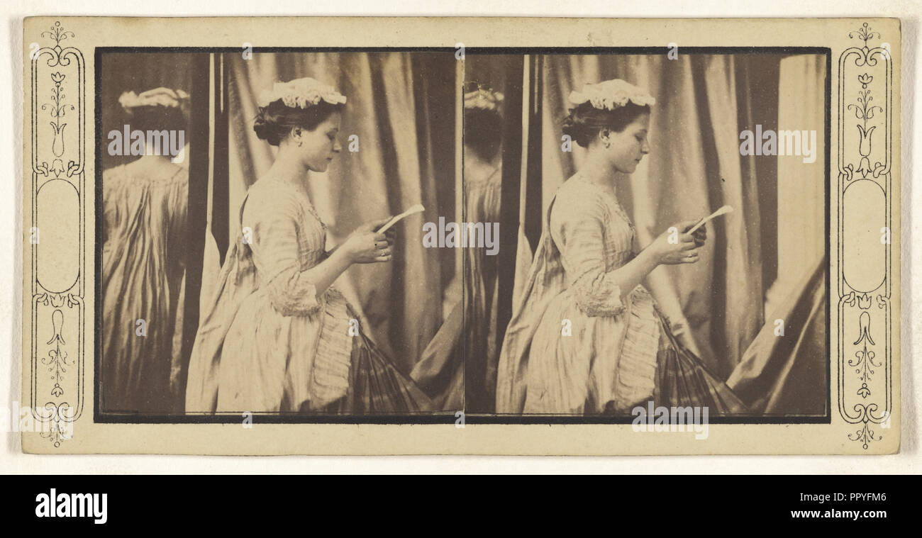 Wie wie Watteau; ca. 1858; Eiklar silber Drucken Stockfoto