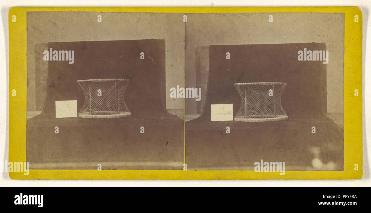 Modell einer geometrischen Form; 1860; Eiklar silber Drucken Stockfoto