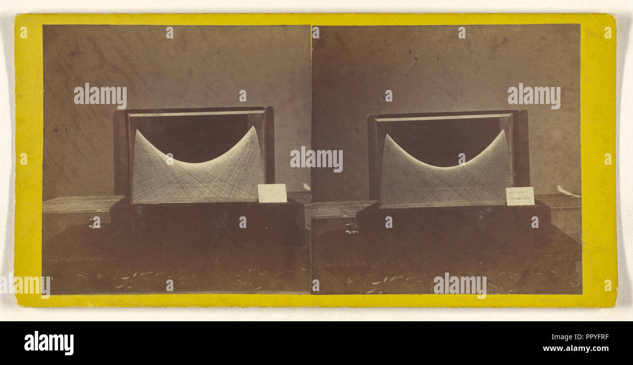 Modell einer geometrischen Form; 1860; Eiklar silber Drucken Stockfoto