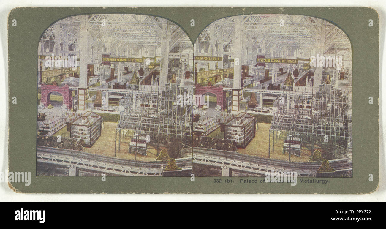 Palace für Bergbau und Metallurgie; Amerikanische; ca. 1900; Farbe Fotomechanischen Stockfoto
