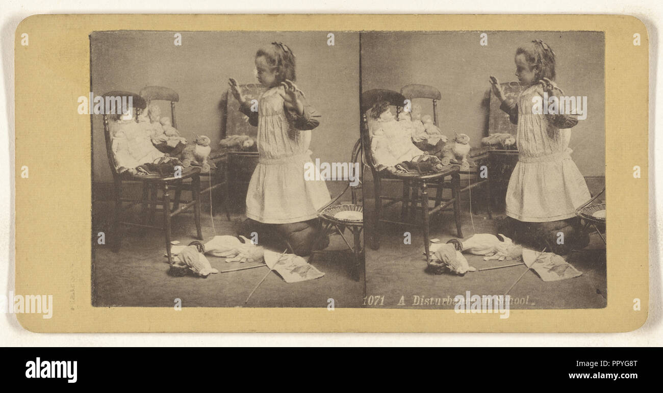 Eine Störung in der Schule; ca. 1890; Lichtdruck Stockfoto