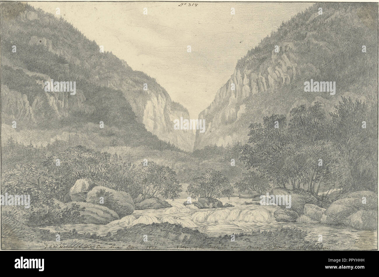 Tal der Saltina in der Nähe von Brieg am Eingang des Simplon; Sir John Frederick William Herschel, Britischen, 1792-1871, 1821 Stockfoto