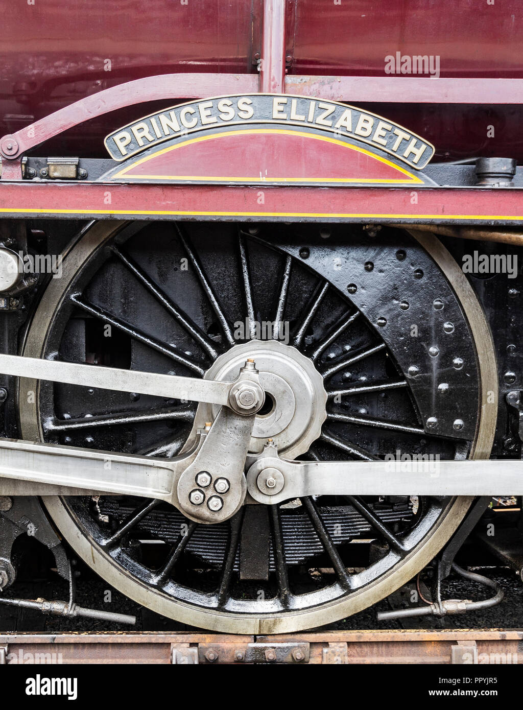 6201 Prinzessin Elizabeth Dampfzug bei 2012 Railfest am National Railway Museum, York. Großbritannien Stockfoto