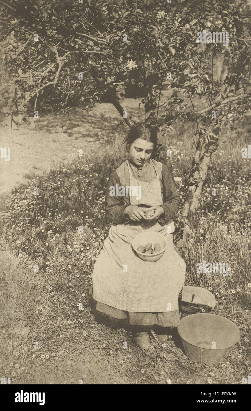 Eine Feder Idylle; Peter Henry Emerson, Britischen, geboren in Kuba, 1856 - 1936, London, England; 1887; Photogravure; 26,8 x 17,9 cm Stockfoto