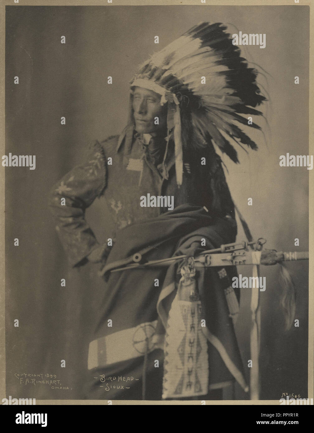 Vogel Leiter, Sioux; Adolph F. Muhr, Amerikanische, gestorben 1913, Frank A. Rinehart, amerikanischen, 1861-1928, 1899; Platin drucken Stockfoto