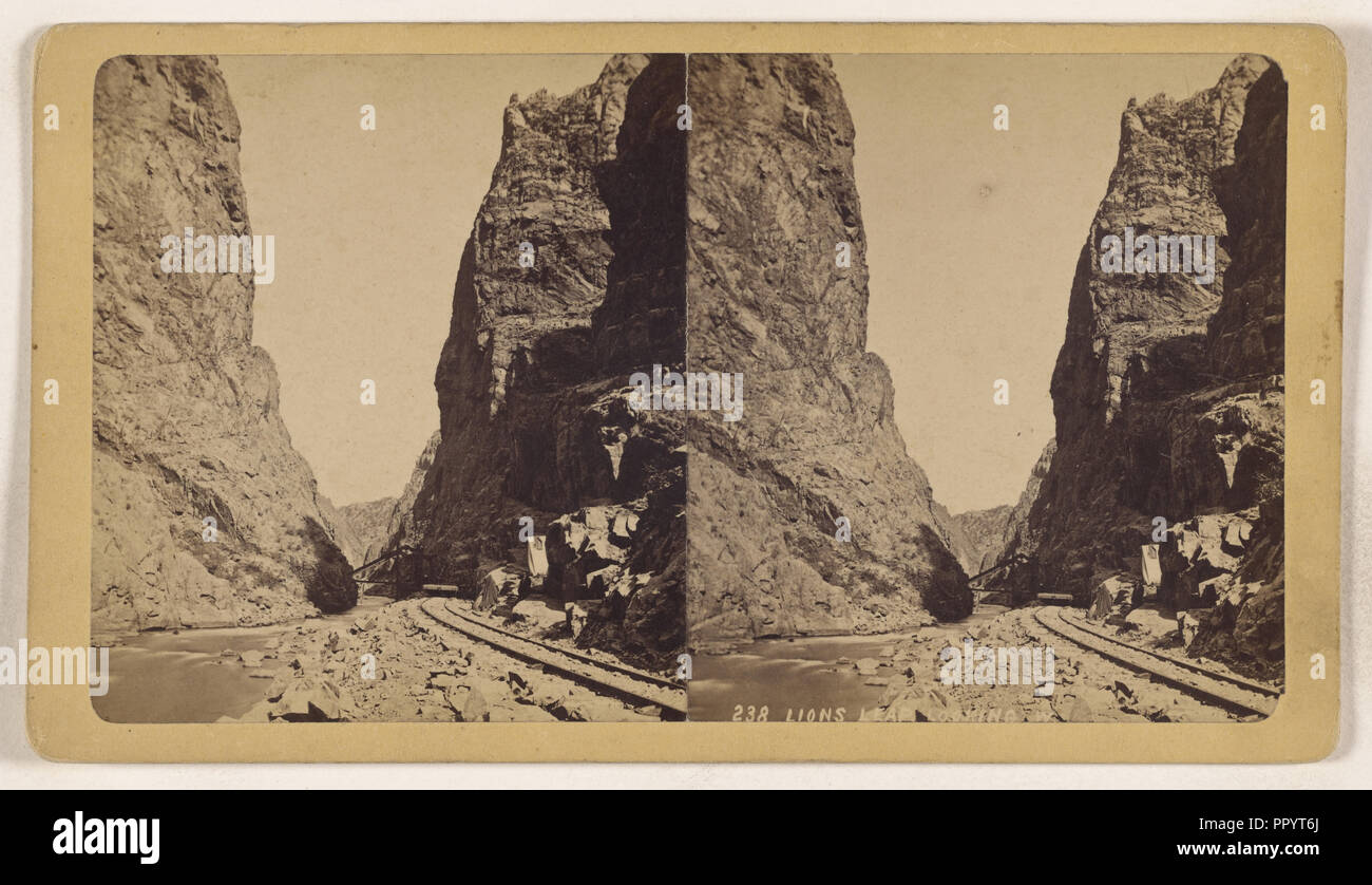 Lions Sprung, W. Grand Canyon des Arkansas; Joseph Collier, Amerikanische, geboren in Schottland, 1836-1910, 1865-1870; Eiklar Stockfoto