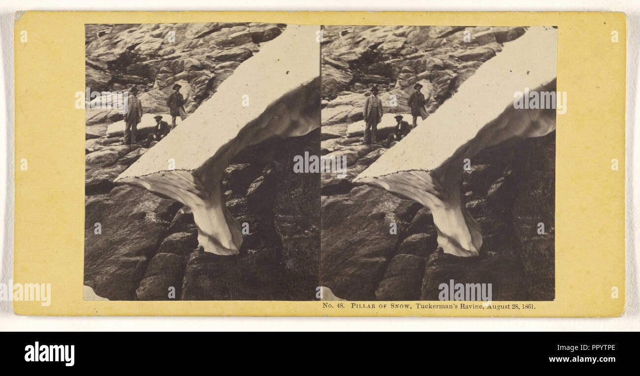 Säule der Schnee, der tuckerman Ravine, 28. August 1861; John S. Soule, American, 1827 - 1904, 28. August 1861; Eiklar silber Stockfoto