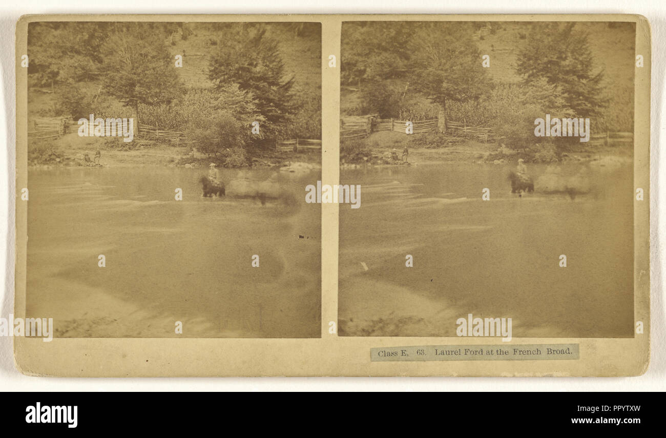 Laurel Ford am Französischen breit; Nat W. Taylor & Jones; 1880 s; Eiklar silber Drucken Stockfoto