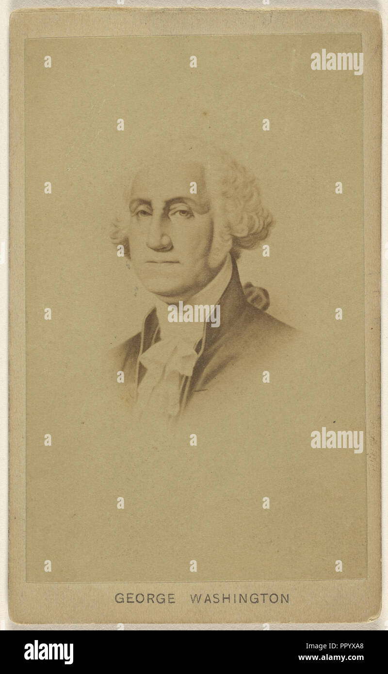George Washington Kopie der Stuart Gilbert Malerei; Amerikanische; 1870-1880; Eiklar silber Drucken Stockfoto