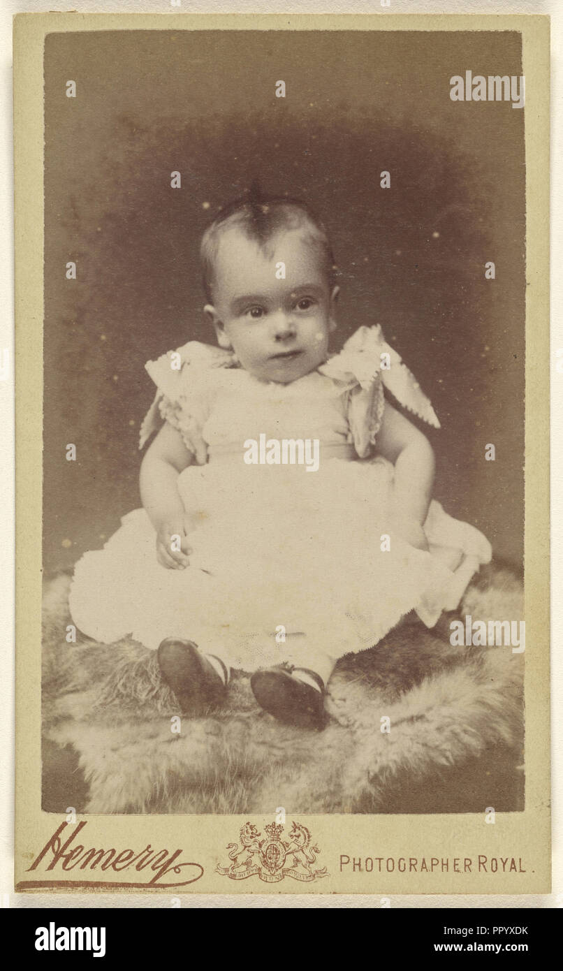 Bernard - im Alter von 1 Jahr. - Juni 87; Hemery&Company, Britischen, Juni 1887; Eiklar silber Drucken Stockfoto