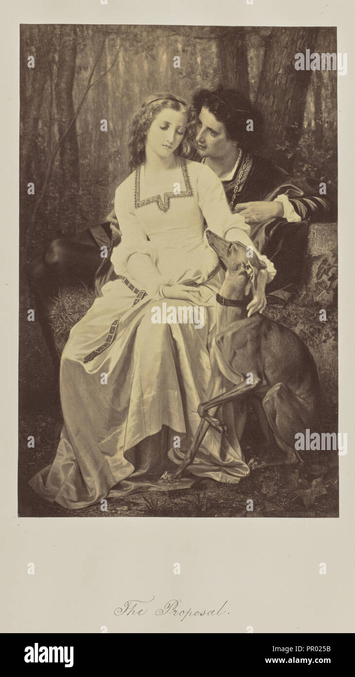 Der Vorschlag; 1865; Eiklar silber Drucken Stockfoto