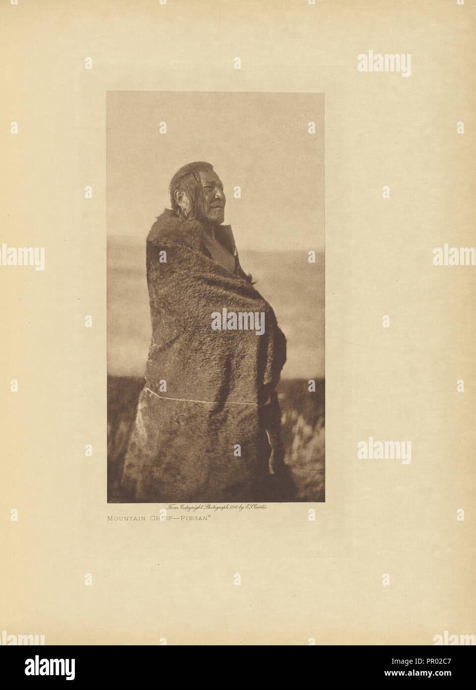 Berg Leiter - piegan; Edward S. Curtis, amerikanischen, 1868-1952, Seattle, Washington, United States; 1911; Photogravure Stockfoto