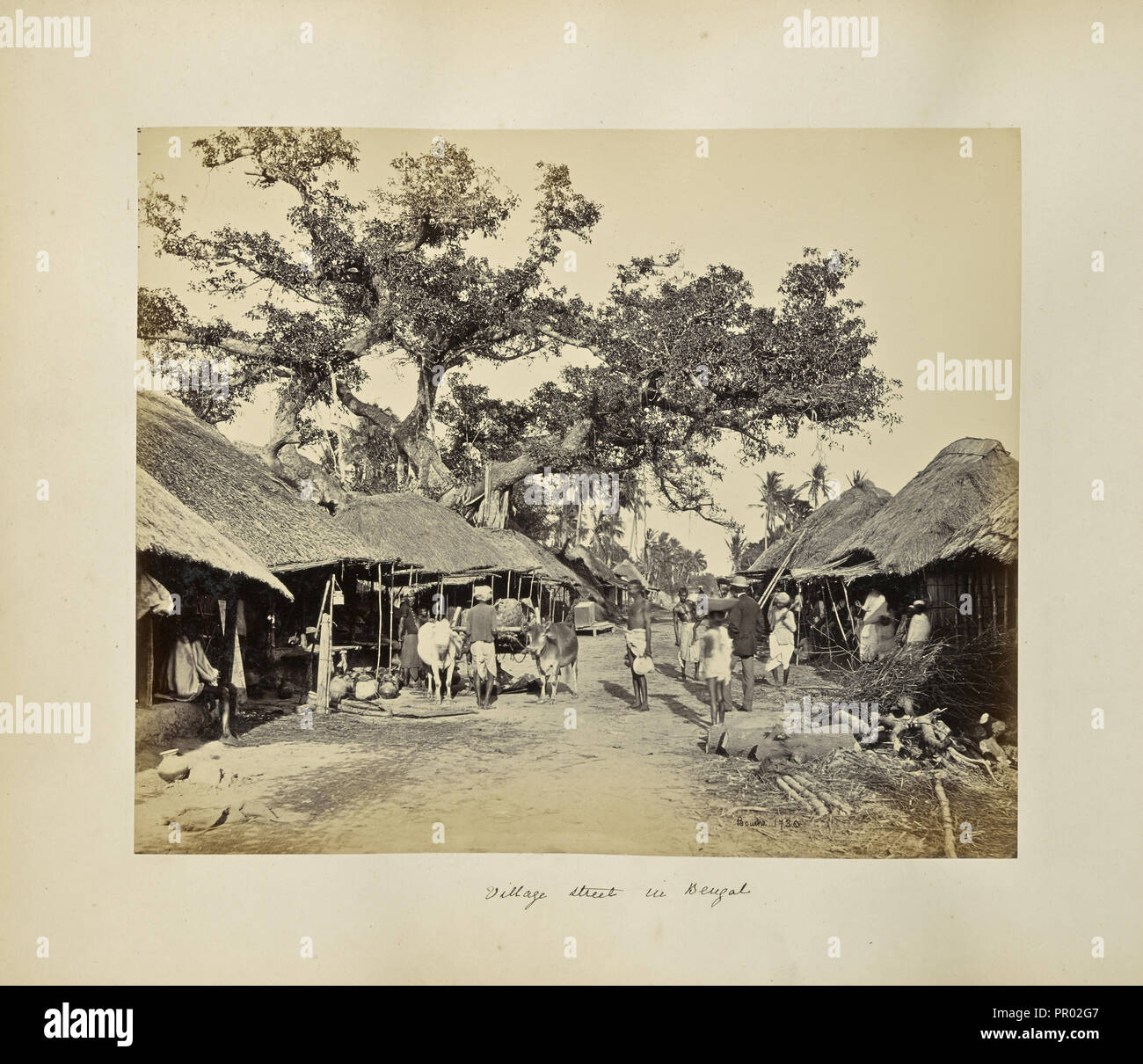 Kalkutta; rustikale Szenen und ländlichen Lebens in Bengalen; Samuel Bourne, Englisch, 1834-1912, Kolkata, West Bengal, Indien, Asien Stockfoto
