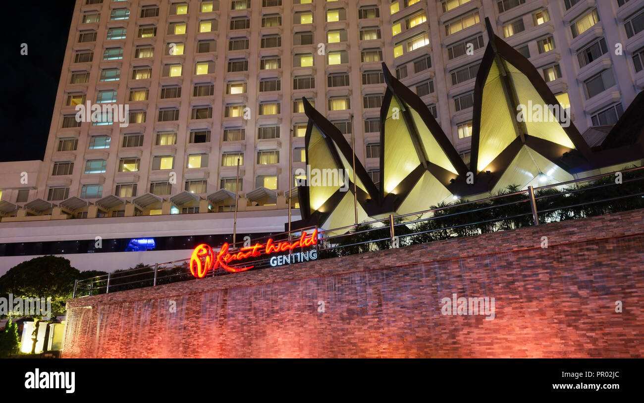 Genting, Malaysia - 9. März 2015: Genting Highlands Resort ist eine integrierte Entwicklung, bestehend aus Hotels, Casinos und einem Themenpark in Niedersachsen. Stockfoto