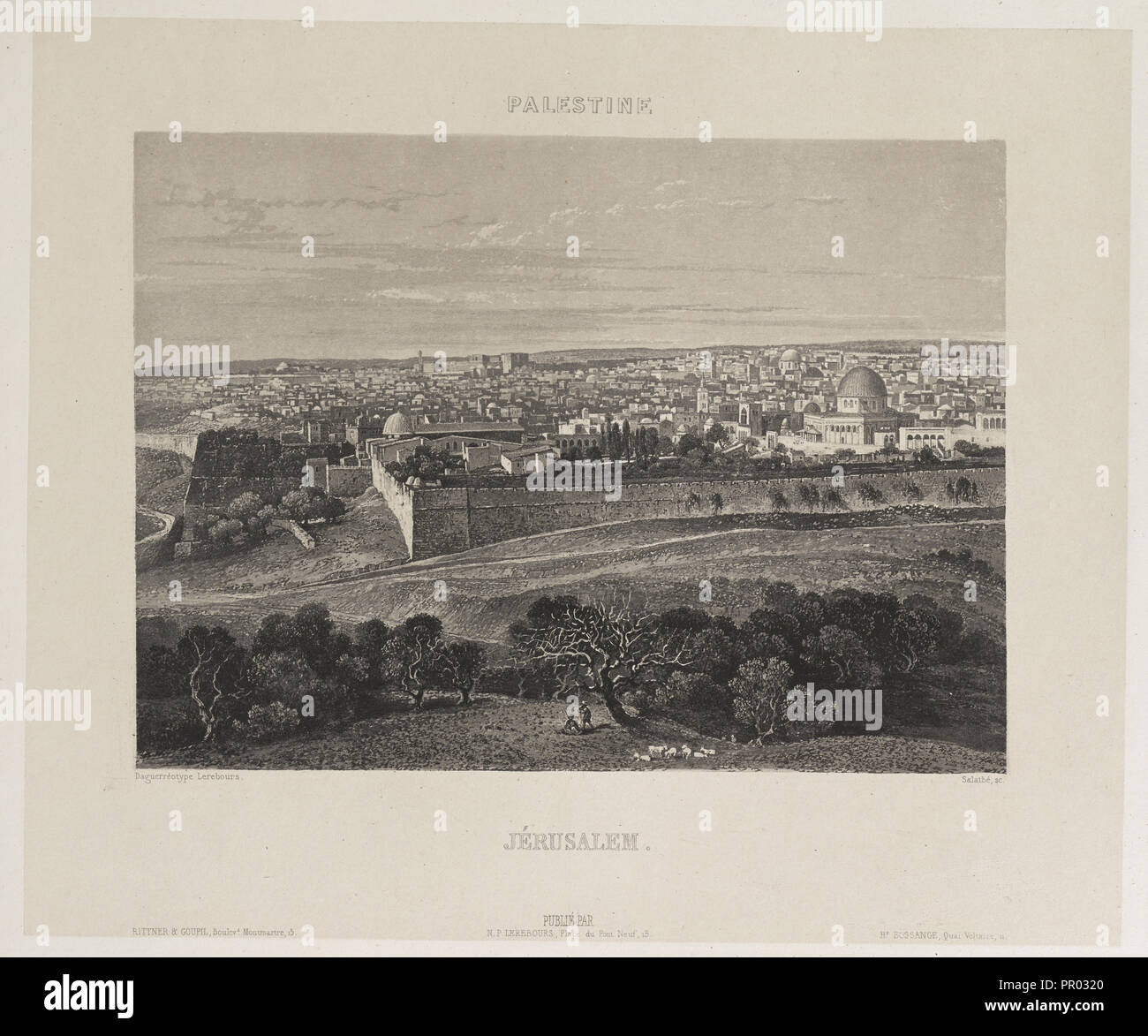 Palästina. Jérusalem; - Paymal Lerebours Nöel-Marie, Französisch, 1807-1873, Frédéric Goupil-Fesquet, Französisch, 1817 zurückzuführen Stockfoto