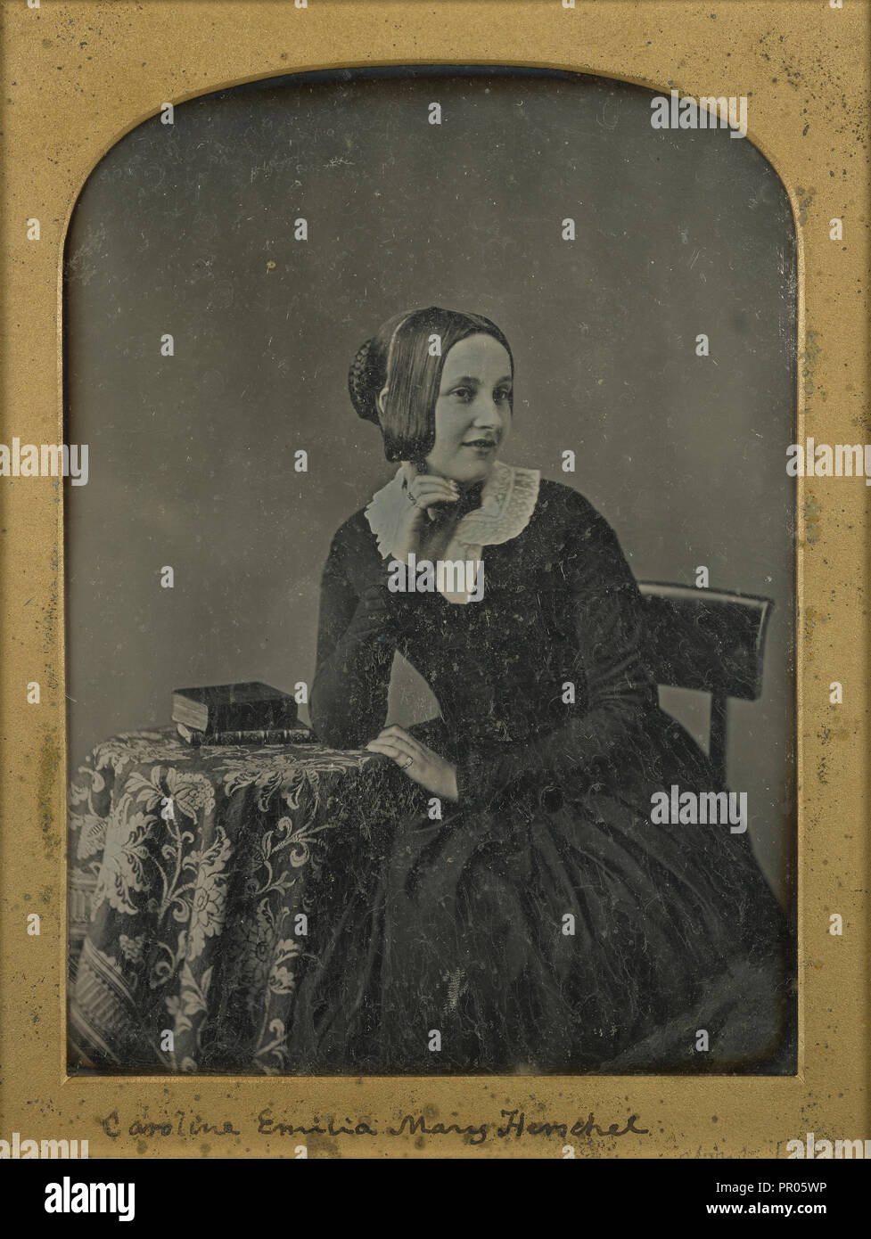 Porträt von Caroline Emilia Maria Herschel; John Jabez Edwin Mayall, Englisch, 1813 - 1901, über 1853; Daguerreotypie Stockfoto