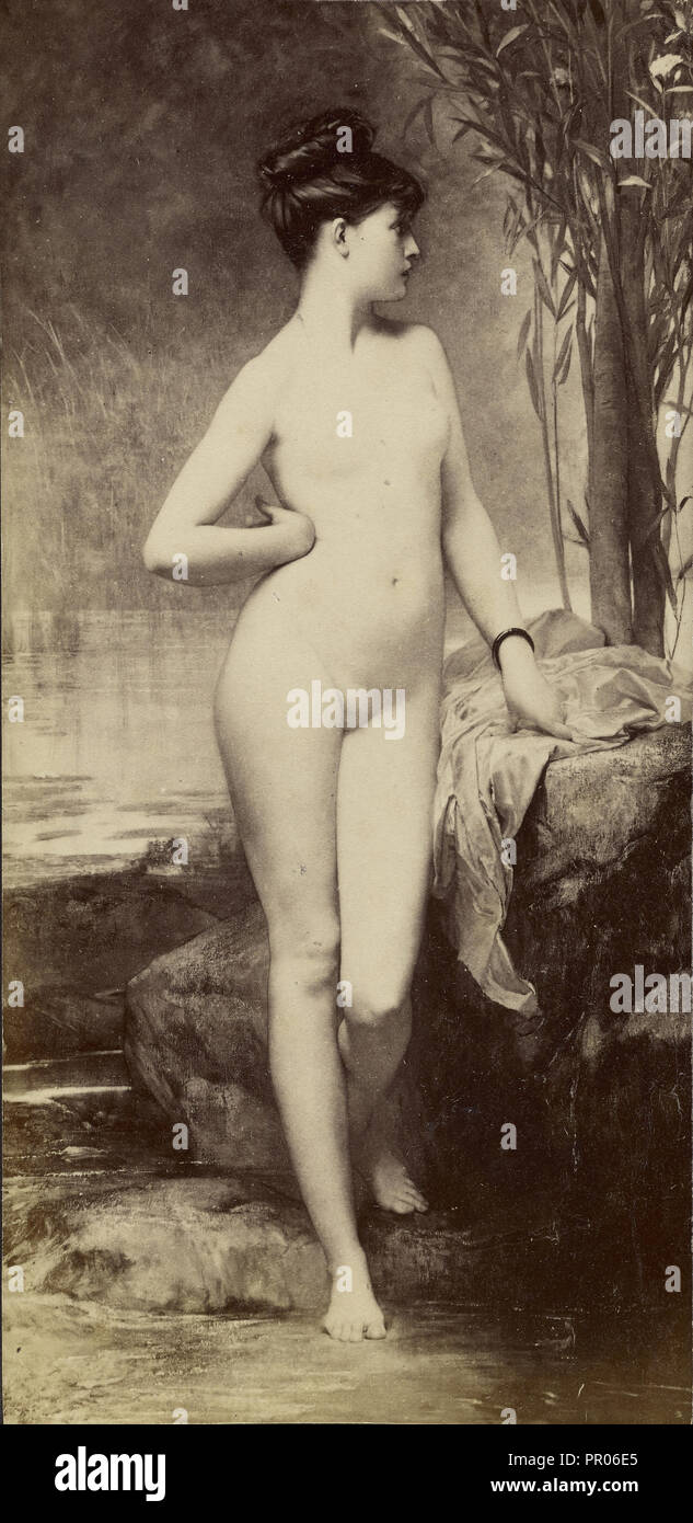 Chloé von Jules Joseph Lefebvre; ca. 1875 - 1890; Eiklar silber Drucken Stockfoto