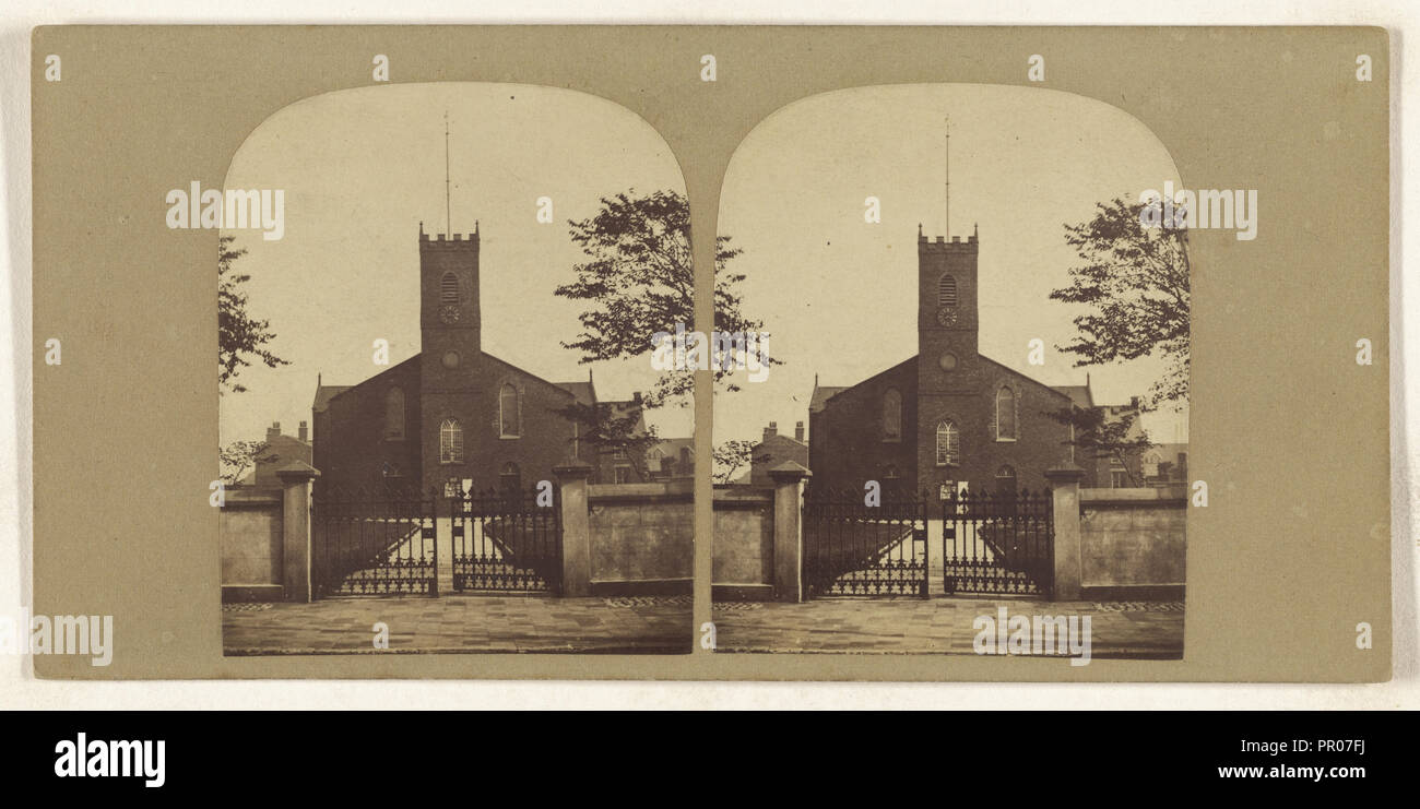 Christus Kirche. Southport; Briten; über 1865; Eiklar silber Drucken Stockfoto
