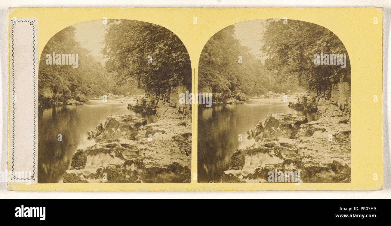 Fluss Szene; Briten; 1860; Eiklar silber Drucken Stockfoto