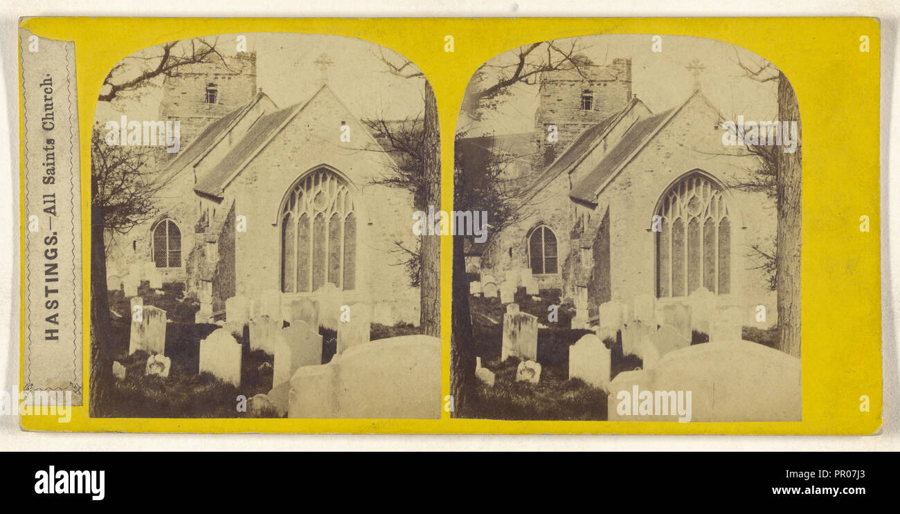 Hastings, Allerheiligen Kirche; Briten; 1860; Eiklar silber Drucken Stockfoto
