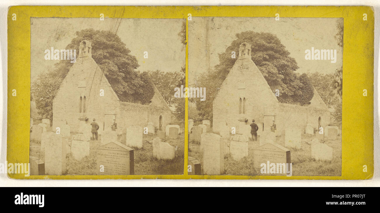 Kirche und Friedhof, Alloway, Schottland; Briten; über 1865; Eiklar silber Drucken Stockfoto