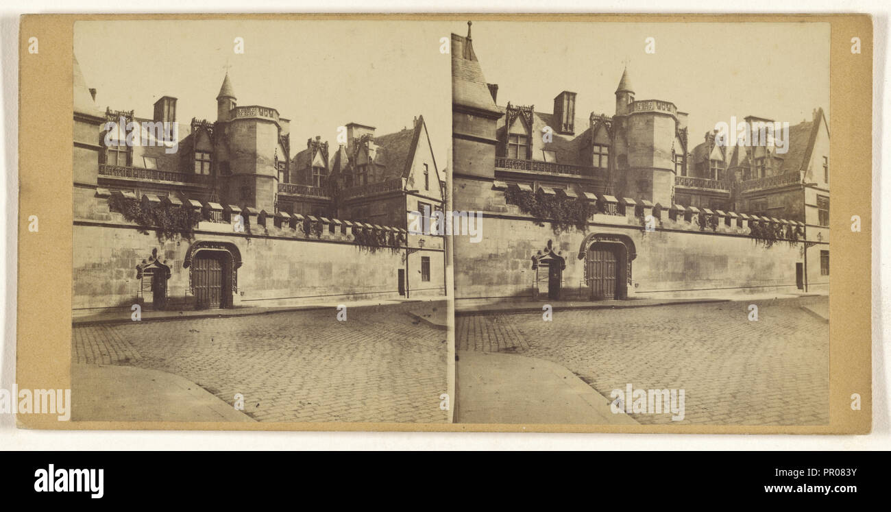 Hotel de Cluny, Paris; Französisch; 1860; Eiklar silber Drucken Stockfoto
