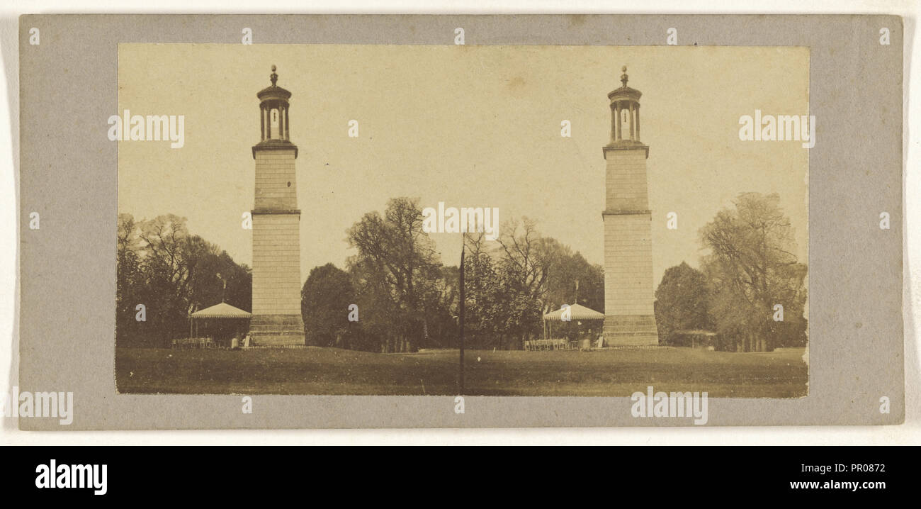 Denkmal, möglicherweise Deutsch; Deutsch; ca. 1870; Eiklar silber Drucken Stockfoto