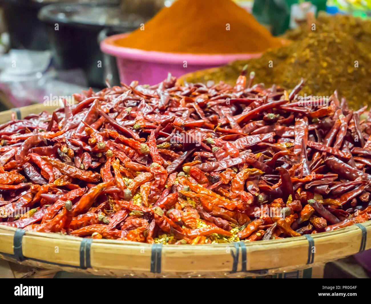 Chilis, Luang Prabang, Laos, Indochina, Südostasien, Asien Stockfoto