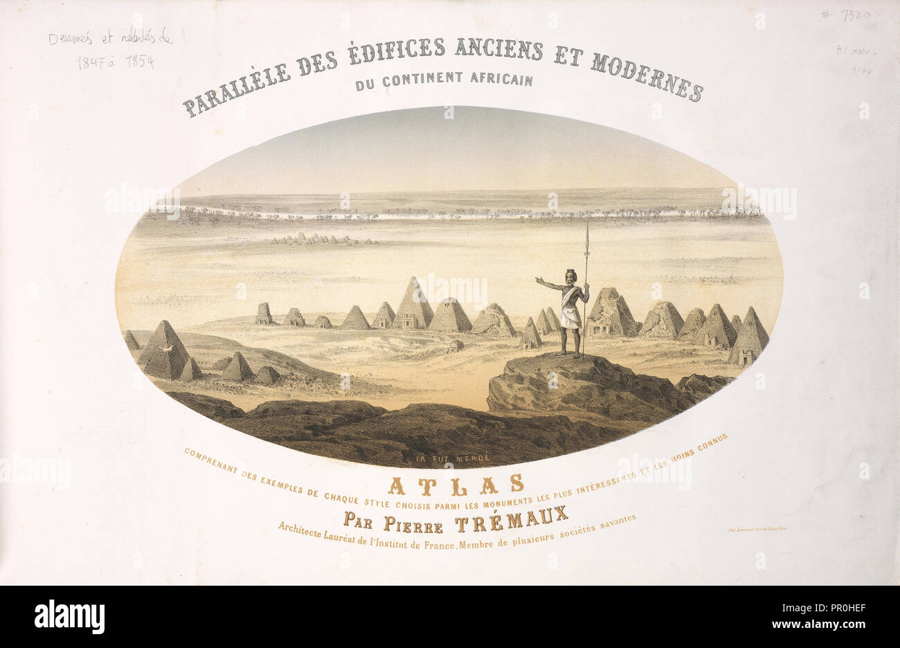 Frontispiz, Parallèles des édifices Anciens et modernes du Kontinent africain, dessinés et relevés de 1847 à 1854 Stockfoto