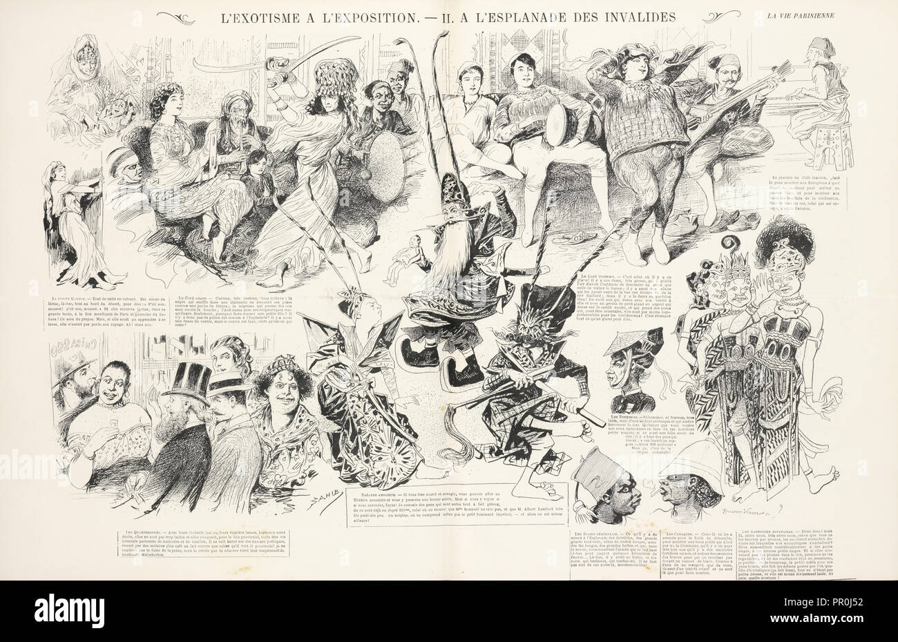 L'exotisme à l'Exposition II. A l'Esplanade des Invalides, Baudouin, Armand, Marcelin, Emile, 1825-1887, Rougeron, Vignerot Stockfoto