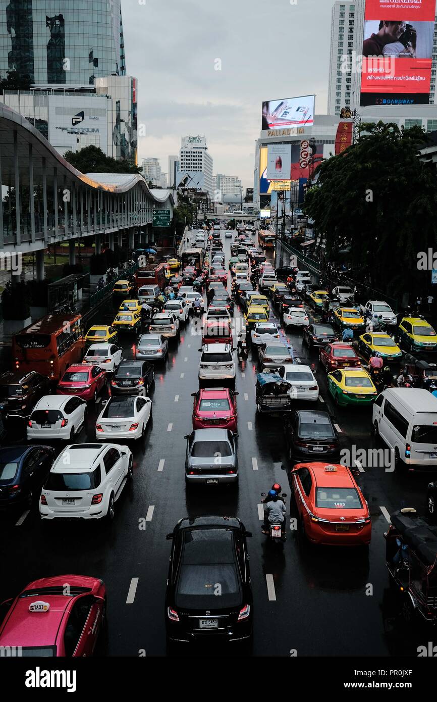 Ein weiteres Stau Verkehr in Bangkok, Thailand Stockfoto