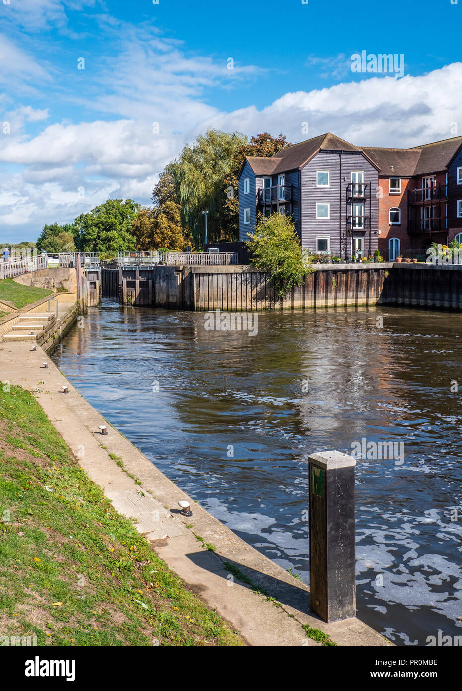 Stanford Lock, Themse, Stanford-on-Thames, Oxford, Oxfordshire, England, UK, GB. Stockfoto