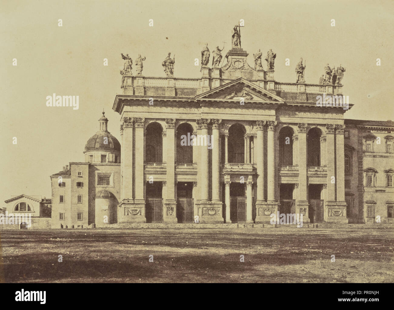 Kirche St. Johannes im Lateran, Rom; Frau Jane St. John, britischer, 1803 - 1882, Rom, Italien; 1856 - 1859; Eiklar silber Drucken Stockfoto