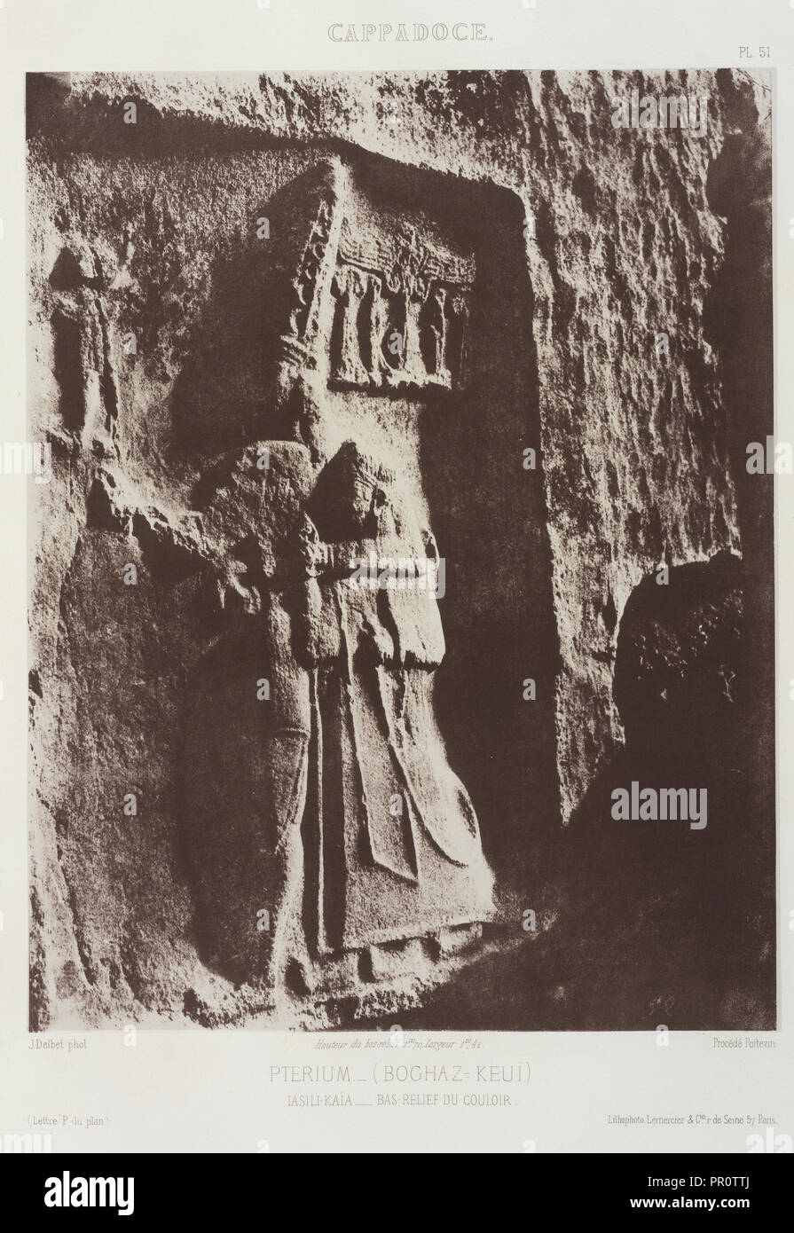 Bas-Relief du Couloir, Cappodoce: Pterium, Boghaz-Keui): Iasili-Kaïa, Exploration Archéologique de la Galatie et de la Bithynie Stockfoto