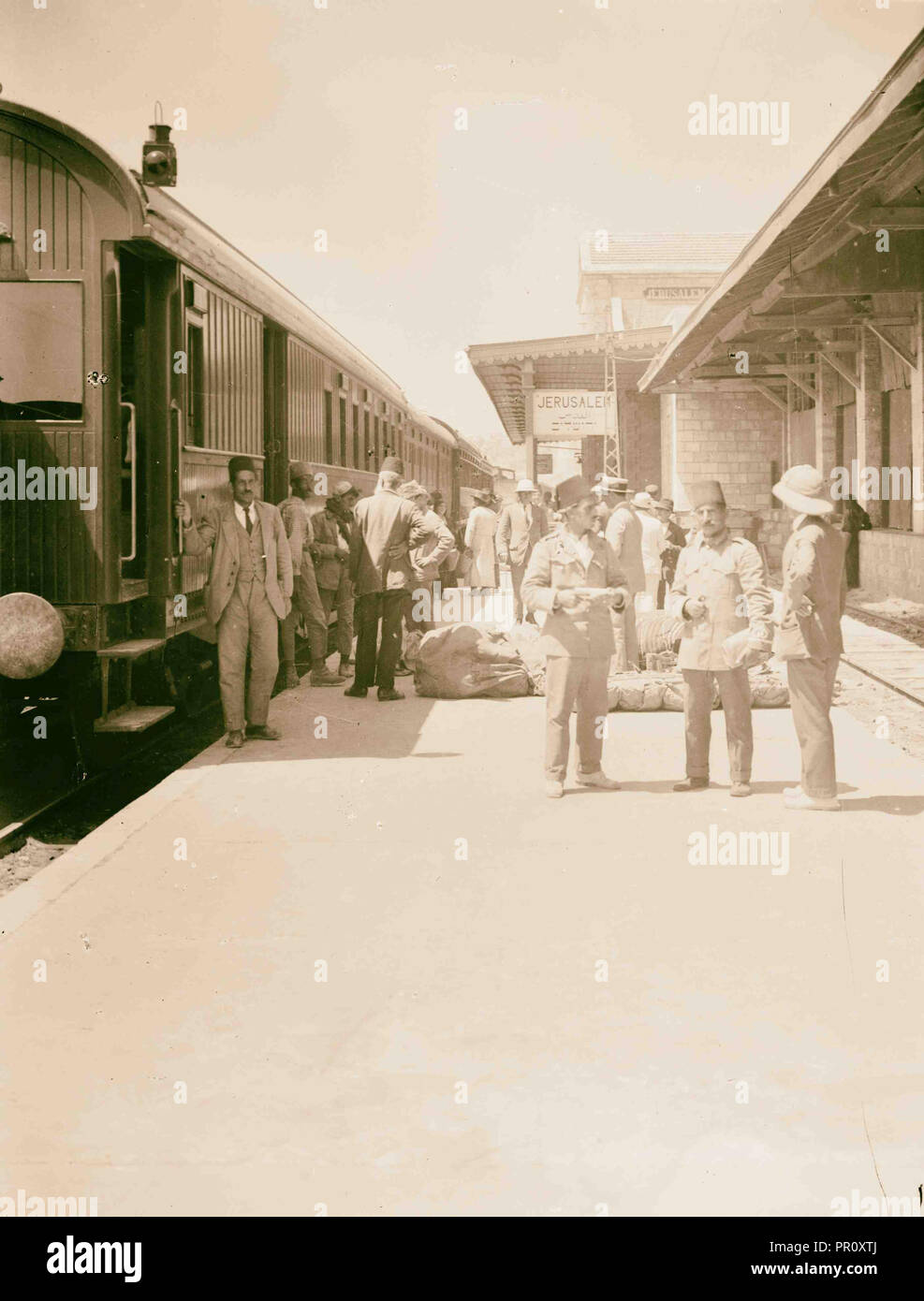 Jerusalem (El-Kouds), Konzept für den Bahnhof von Jerusalem. 1900, Jerusalem, Israel Stockfoto