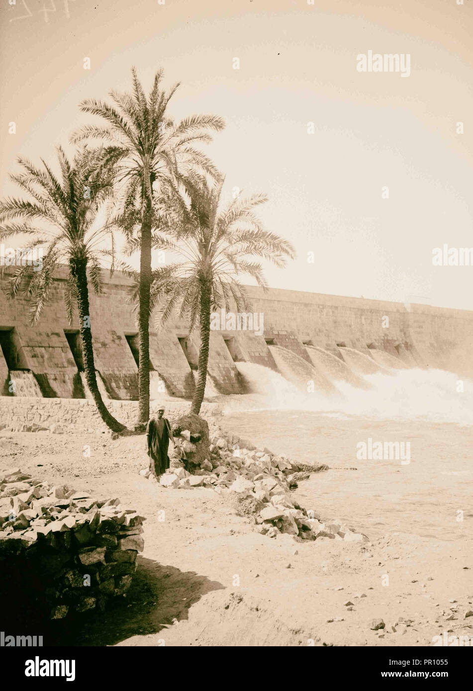 Ägyptische Ansichten; Assuan und Philae. Schleusen, Assuan-staudamm, S.W. 1900, Ägypten Stockfoto