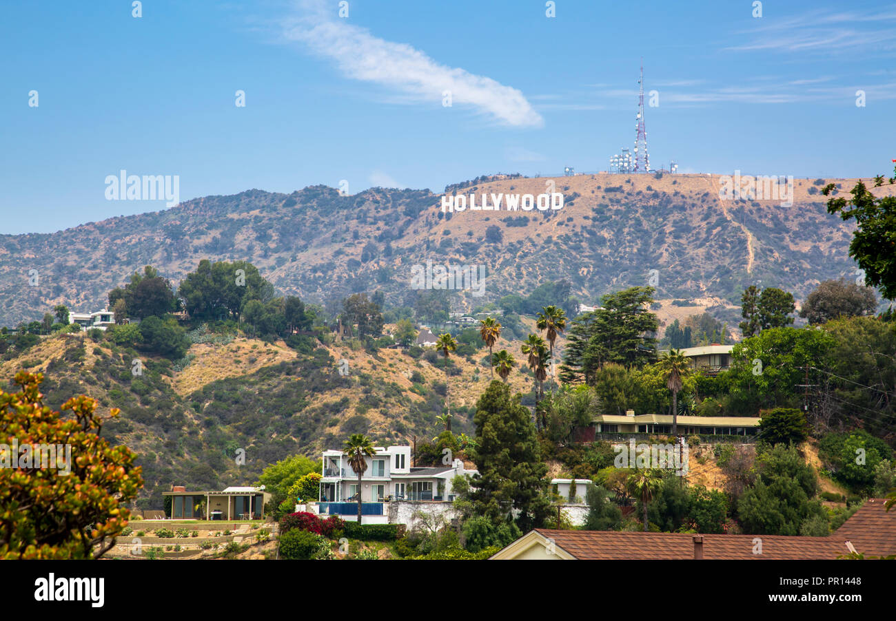 Hollywood Sign Hills Hollywood Los Angeles Kalifornien Vereinigte Staaten Von Amerika Nordamerika Stockfotografie Alamy