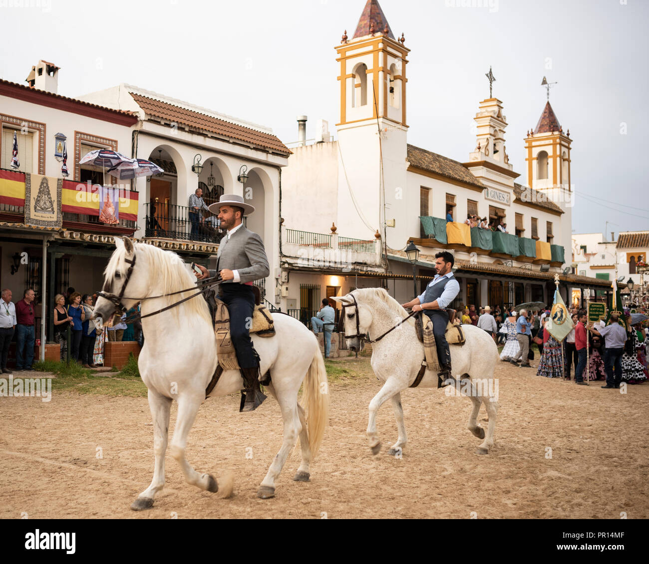Pilgerfahrt von El Rocio, Huelva, Andalusien, Spanien, Europa Stockfoto