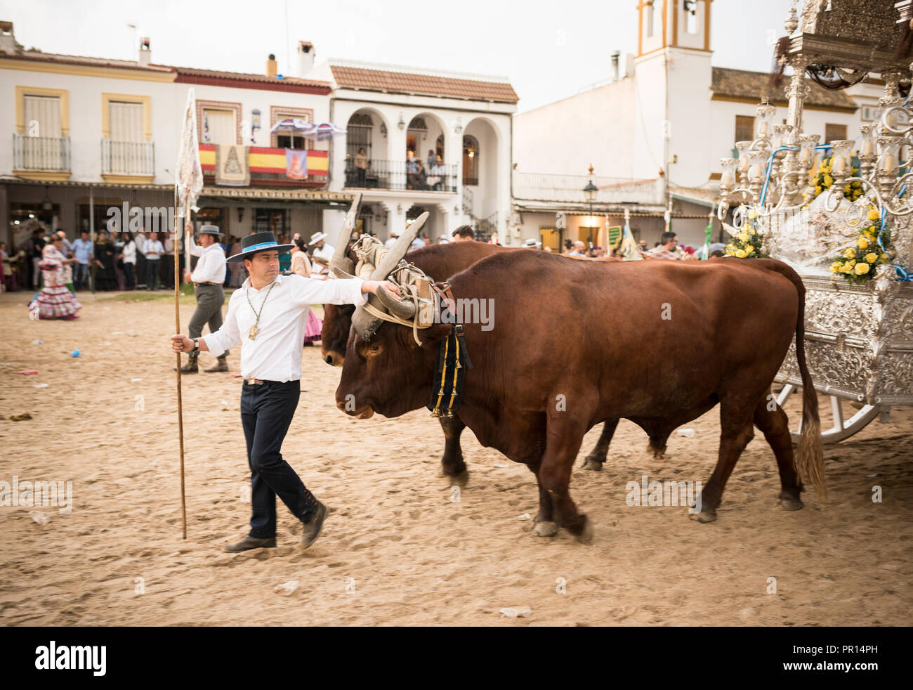 Pilgerfahrt von El Rocio, Huelva, Andalusien, Spanien, Europa Stockfoto