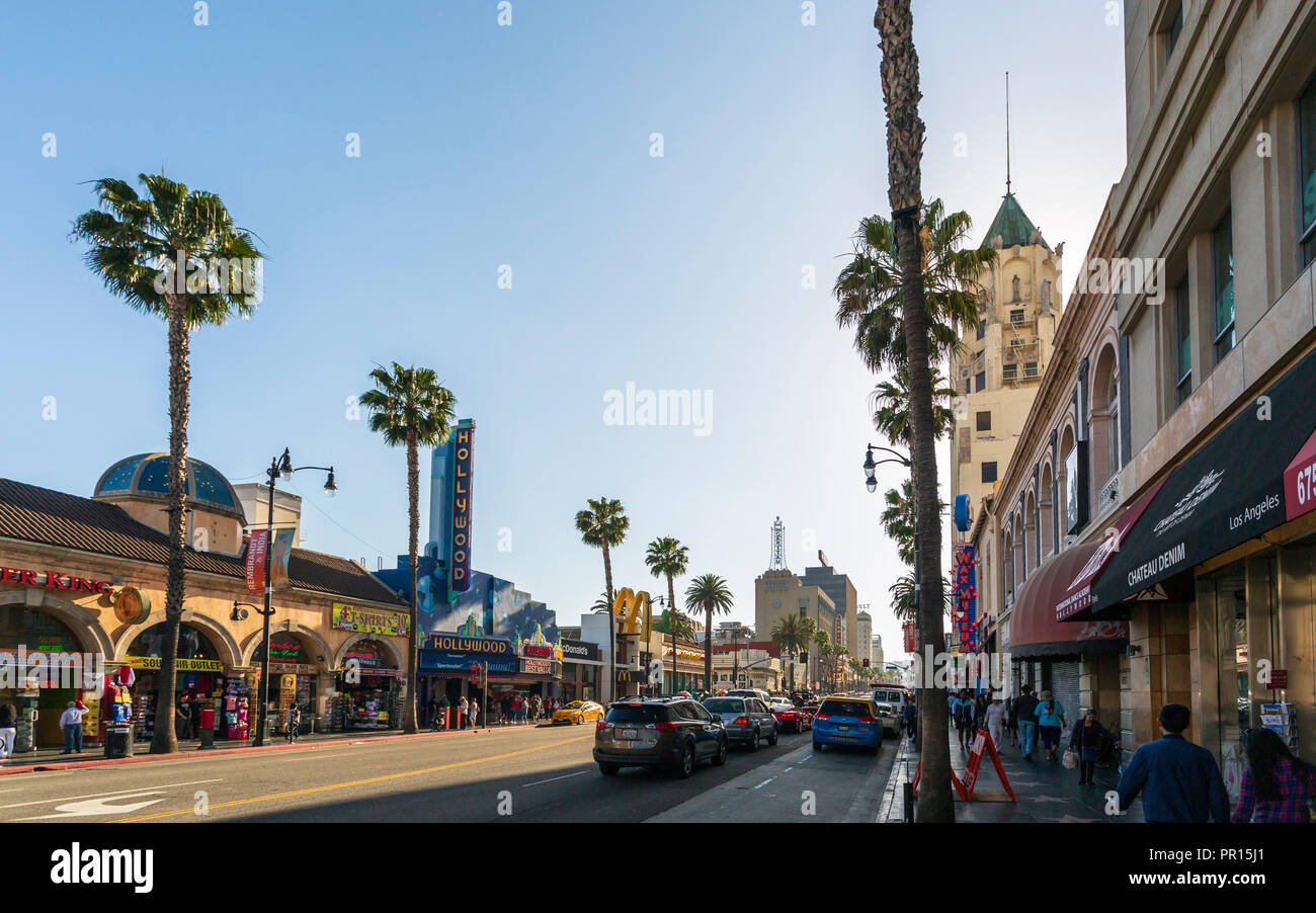 Hollywood Boulevard, Hollywood, Los Angeles, California, Vereinigte Staaten von Amerika, Nordamerika Stockfoto