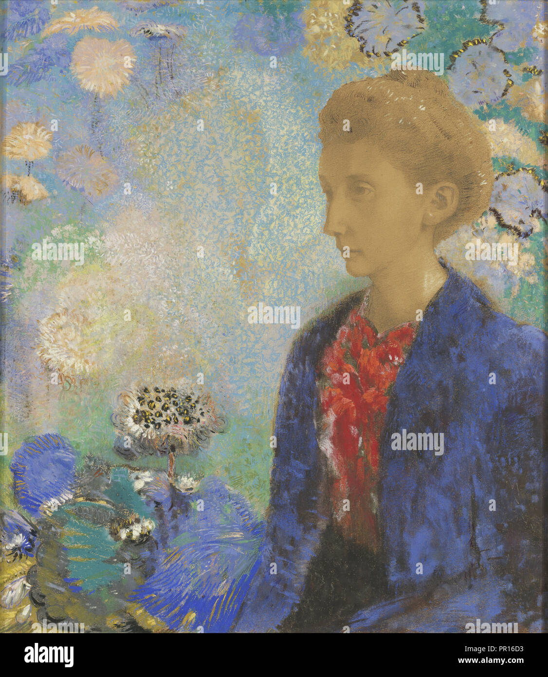 Baronne de Domecy; Odilon Redon, Französisch, 1840-1916, 1900; Pastell- und Graphit; 61 × 42,4 cm, 24 × 16 11,16 in Stockfoto