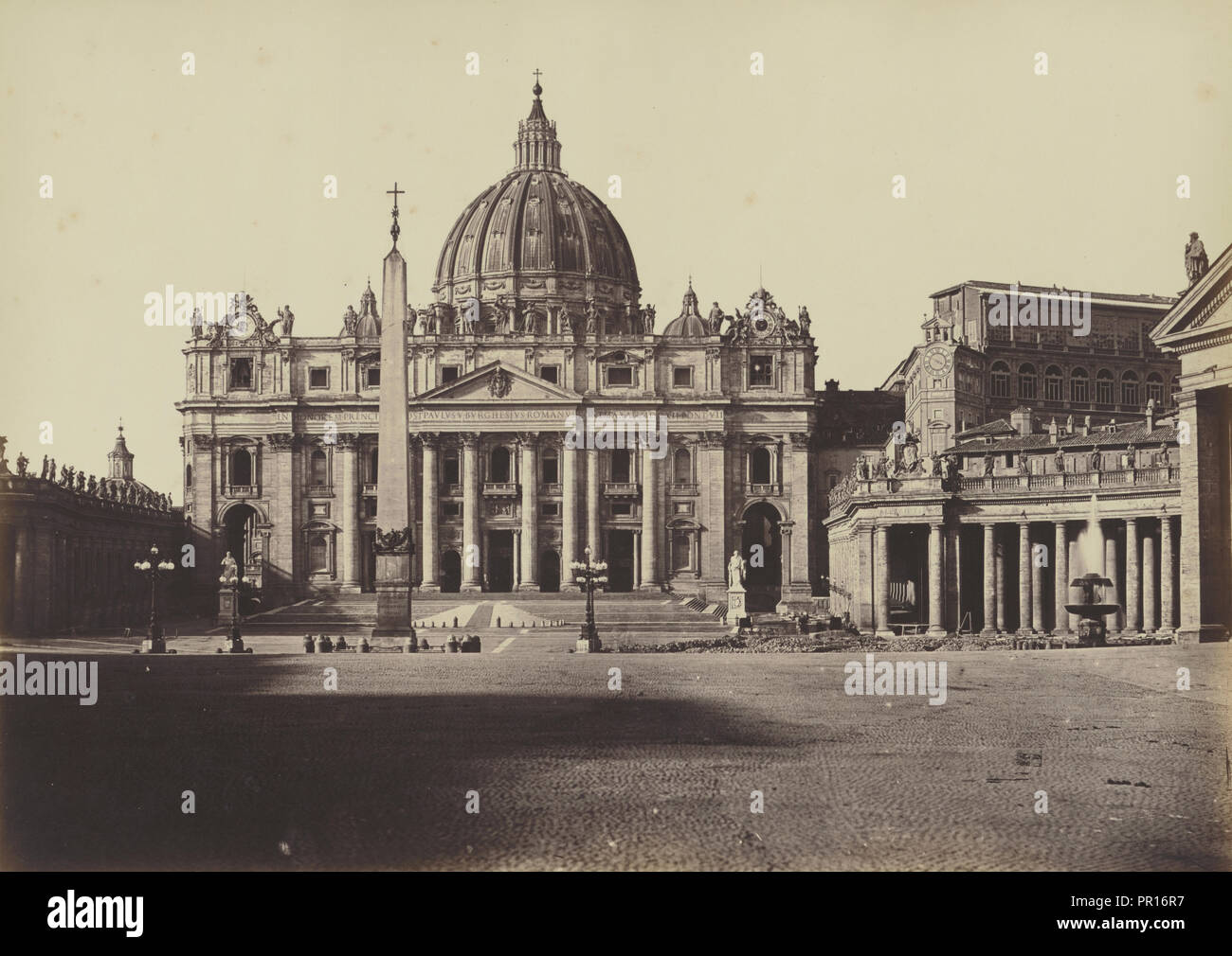 St. Peter Basilika, Rom; Tommaso Cuccioni, Italienisch, 1790 - 1864, Rom, Italien; ca. 1852 - 1864; Eiklar silber Drucken Stockfoto